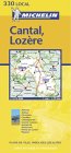 Carte routière : Cantal - Lozère