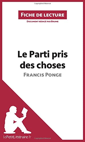 Le parti pris des choses