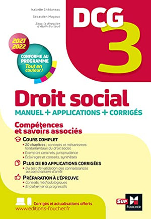 DCG 3 - Droit social - Manuel et applications