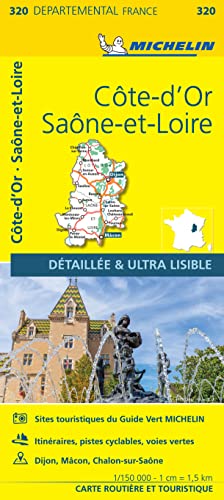 Carte Départementale Côte-d'Or, Saône-et-Loire