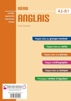 Mémo anglais A2-B1 (collège)