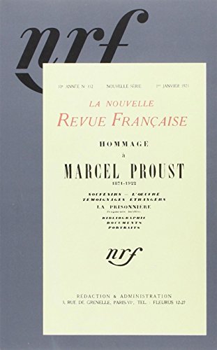 Hommage à Marcel Proust (1891-1922)