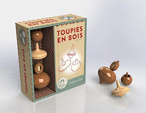 Coffret toupies en bois