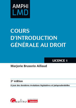 Cours d'introduction générale au droit