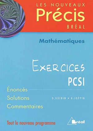 Nouveaux précis exercices amthématiques PCSI