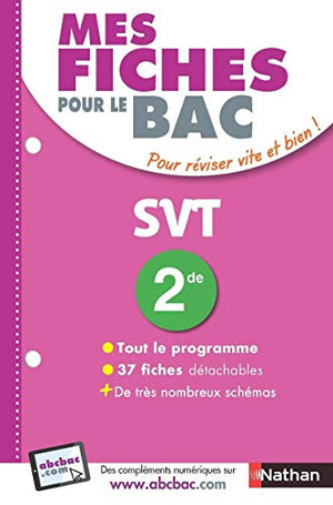 Mes fiches pour le BAC SVT 2de