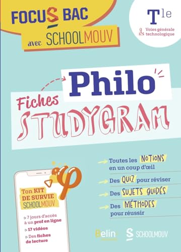 Focus Bac Fiches Philo (Terminale voies générale et technologique): Décroche ton bac avec SchoolMouv grâce aux studygram !