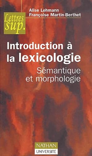 Introduction à la lexicologie