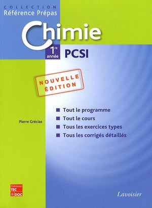 Chimie, 1re année PCSI