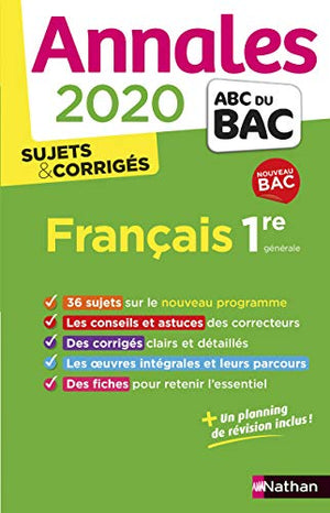 Annales ABC du Bac 2020 Français 1re