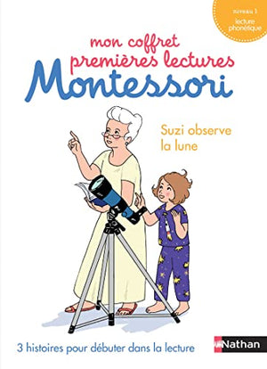 Mon coffret premières lectures Montessori - Suzi observe la lune - Niveau 1 - 4/7 ans