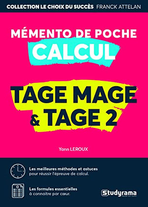 Mémento de poche calcul tage mage et tage 2