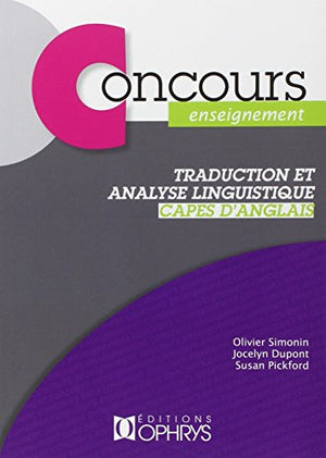 Traduction et analyse linguistique - CAPES d'anglais