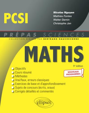 Mathématiques PCSI - Programme 2021