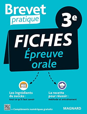 Brevet Pratique Fiches Épreuve orale 3e Brevet 2024