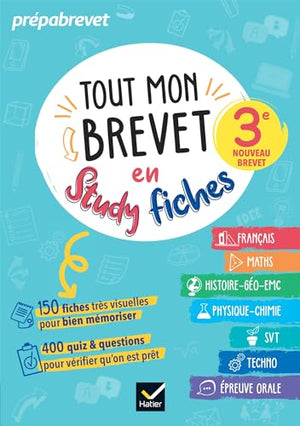 Tout mon brevet 2025 en studyfiches - 3e