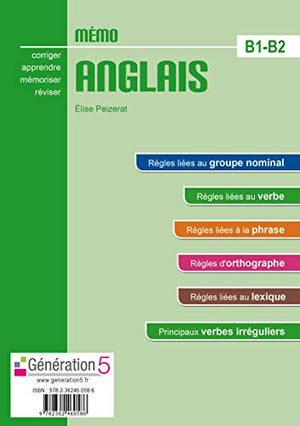 Mémo Anglais B1-B2 (lycée) - édition 2016