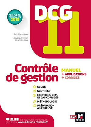 DCG 11 - Contrôle de gestion - Manuel et applications