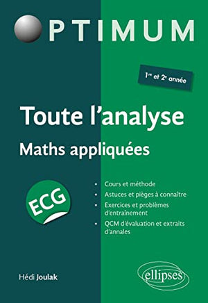 Toute l'analyse Maths appliquées ECG 1re et 2e années