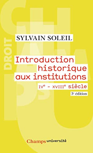 Introduction historique aux institutions