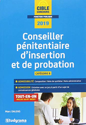 Conseiller pénitentiaire d'insertion et de probation 2019: Catégorie B