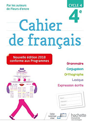 Cahier de français 4e cycle 4