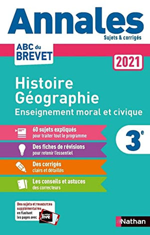 Annales ABC du Brevet 2021 - Histoire-Géographie - EMC (Enseignement moral et civique) 3e