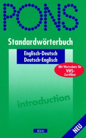 PONS Standardwörterbuch Englisch - Deutsch / Deutsch - Englisch.