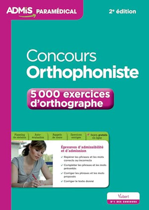 Concours Orthophoniste - 5 000 exercices d'orthographe - Entraînement