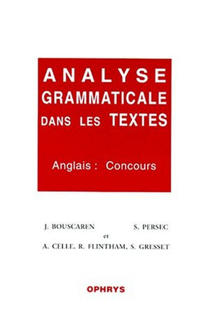 Analyse grammaticale dans les textes