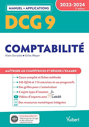 DCG 9 - Comptabilité : Manuel et Applications 2023-2024