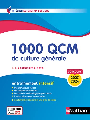 1 000 QCM de culture générale 2023/2024