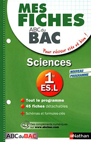 Mes fiches ABC du Bac Sciences 1re ES.L