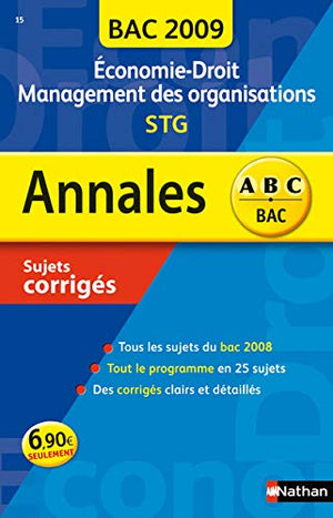 Annales ABC du BAC - Sujets et corrigés - Économie-Droit