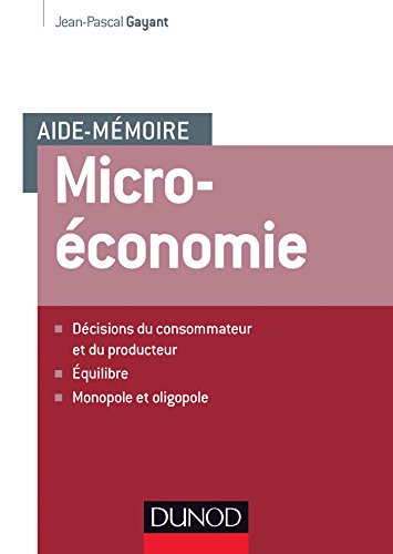 Aide-mémoire - Microéconomie