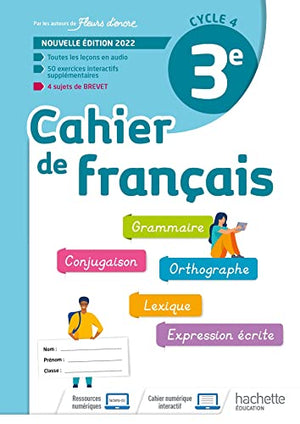 Cahier de Français cycle 4/3e