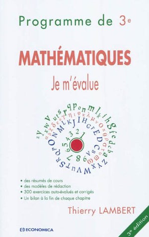 Mathématiques - Je m'évalue - Programme de 3e