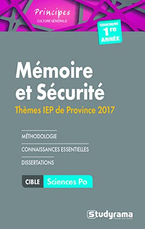 La mémoire et la sécurité - Concours 1re année