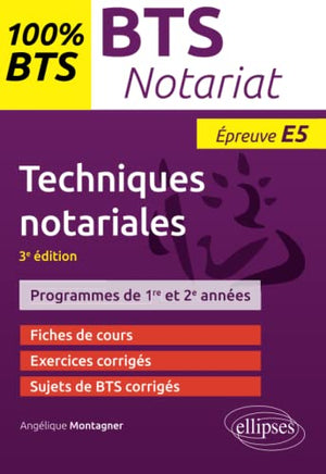 BTS notariat - Techniques notariales