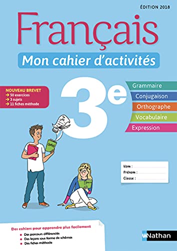 Français 3e Mon cahier d'activités