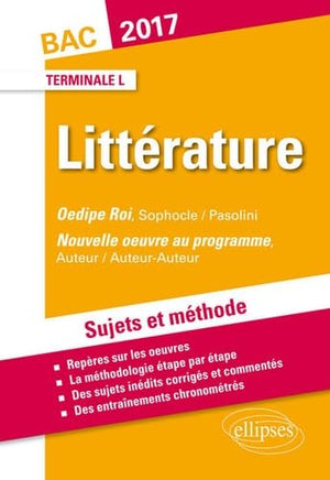 Nouvelle oeuvre au programme et Oedipe roi bac terminale littéraire 2017