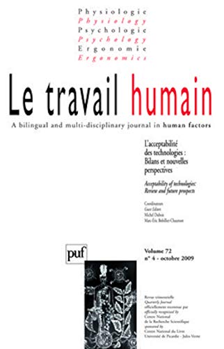 Le travail humain Volume 72 N° 4, Octobre 2009
