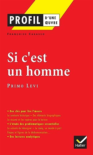 Profil d'une oeuvre : Si c'est un homme