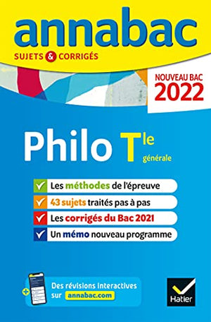 Annales du bac Annabac 2022 Philosophie Tle générale