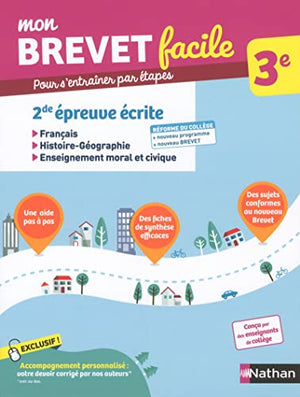 Mon Brevet facile - 2de épreuve écrite