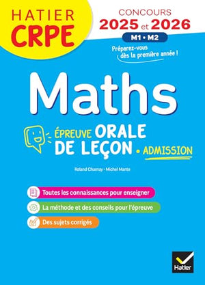 Mathématiques - CRPE 2025 - Epreuve orale d'admission