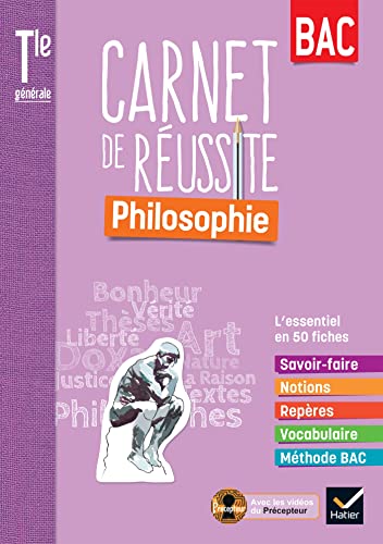 Mon carnet de réussite Philosophie Terminale - Ed. 2022 - Carnet élève