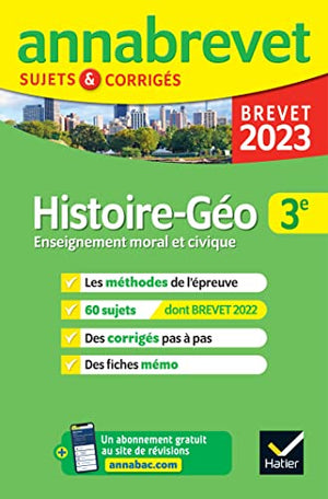 Annales du brevet Annabrevet 2023 Histoire-géographie EMC 3e