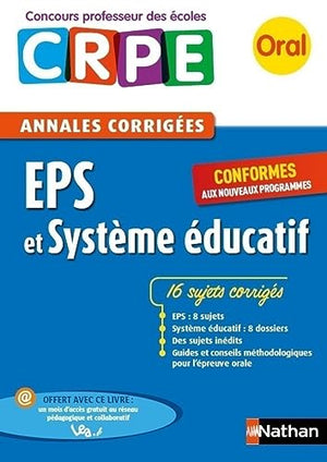 Annales CRPE Oral : EPS et Système éducatif