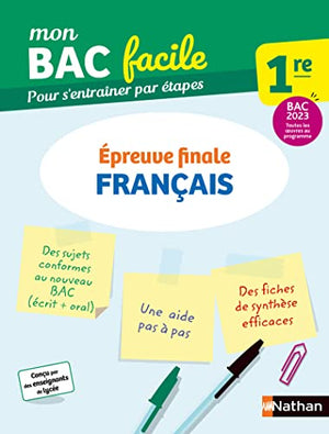 Français 1re - Mon BAC facile - Epreuve finale